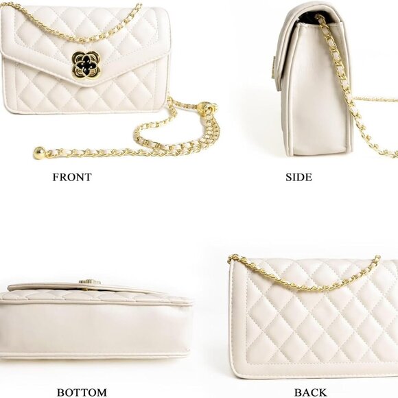 Quilted Leather Crossbody Bag Women Multiple Carrying Styles Large Capacity - Picture 2 of 7